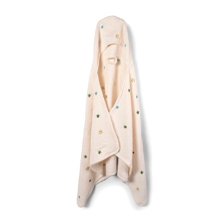 Kapuzenhandtuch mit Stickmuster aus Bio-Baumwolle von Filibabba kaufen - Baby, Alltagshelfer, Babykleidung & mehr