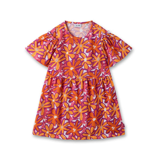 Kleid mit Blumen All - Over - Print aus 100% GOTS Bio - Baumwolle von Sanetta kaufen - Kleidung, Babykleidung & mehr