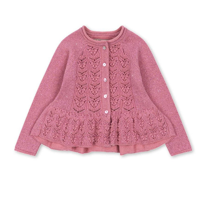 Knit Frill Cardigan aus 100% Bio - Baumwolle Modell: Cabby von Konges Slojd kaufen - Kleidung, Babykleidung & mehr