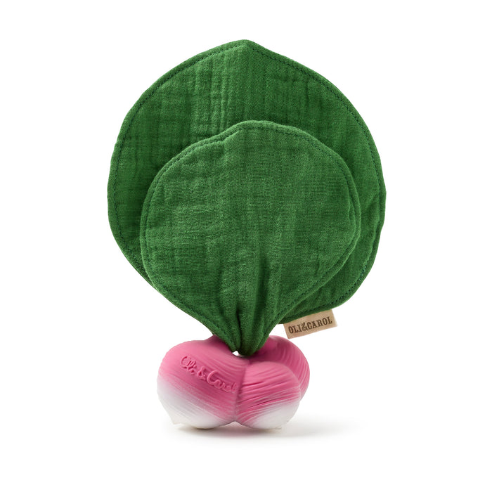 Mini DouDou Beißring mit Schnuffeltuch aus GOTS Bio-Baumwolle und Naturkautschuk