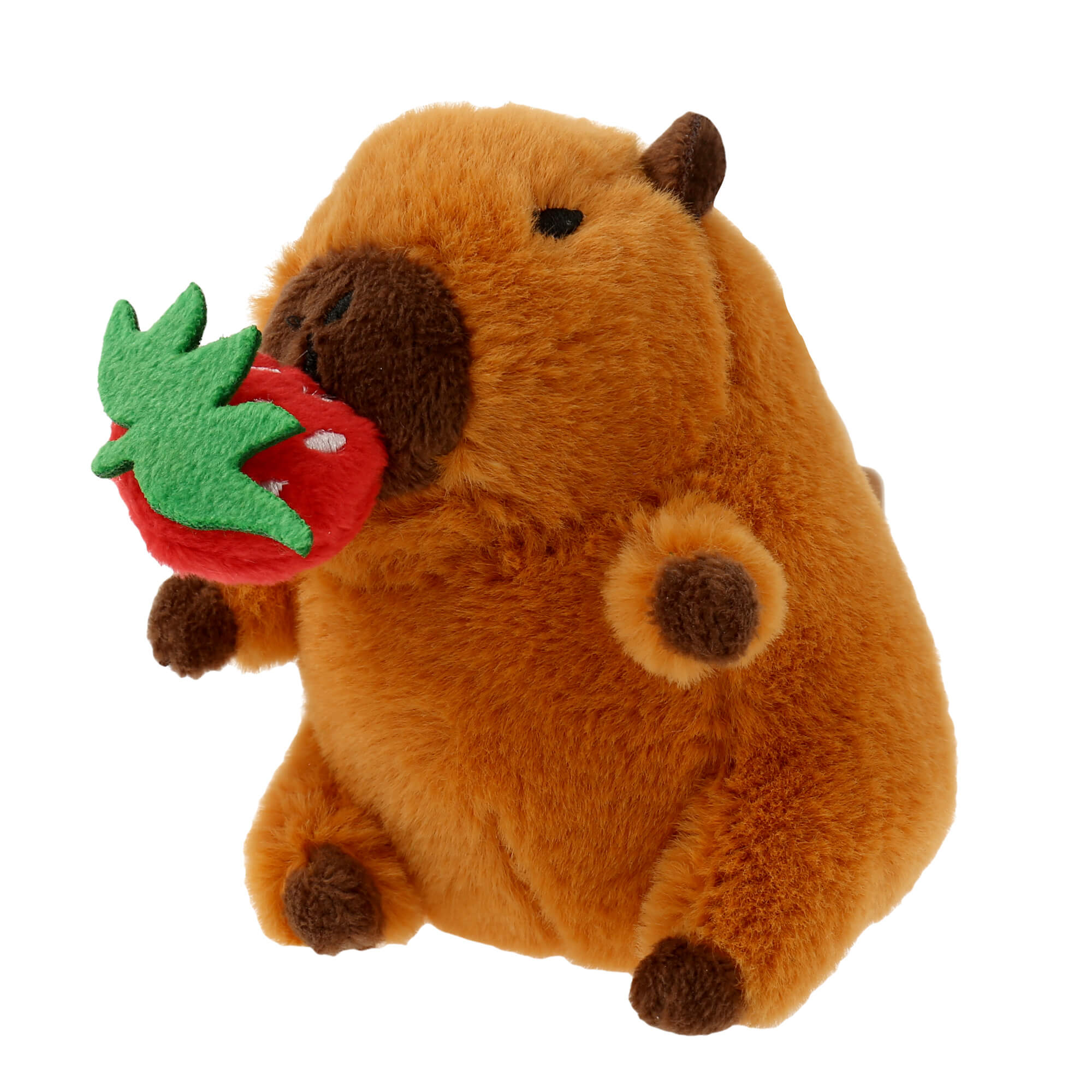 Aufzieh-Knuddel-Capybara mit Frucht - Schlüsselanhänger