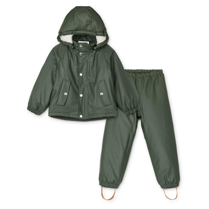 Ivy Regenkleidung Set Jacke + Hose mit kuscheliger Kapuze