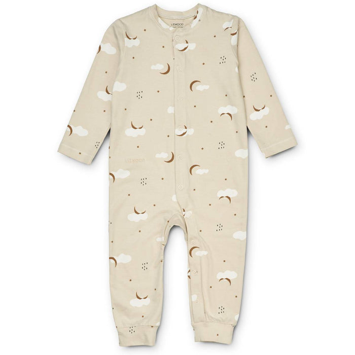 Birk Pyjama Jumpsuit bedruckt aus Bio-Baumwolle