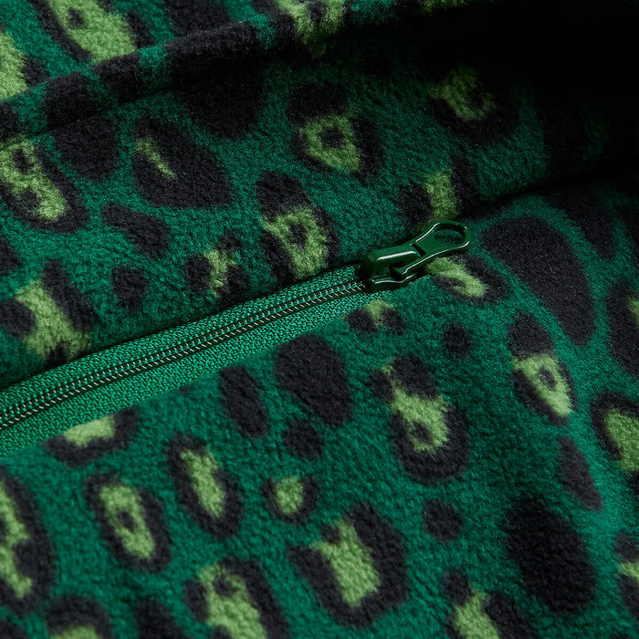 Fleece-Pullover Leoparden mit Reißverschluss