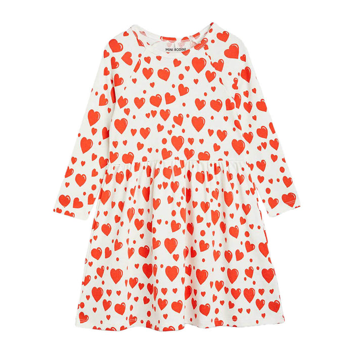 Hearts Dress - Langarm Kleid aus GOTS Bio Baumwolle