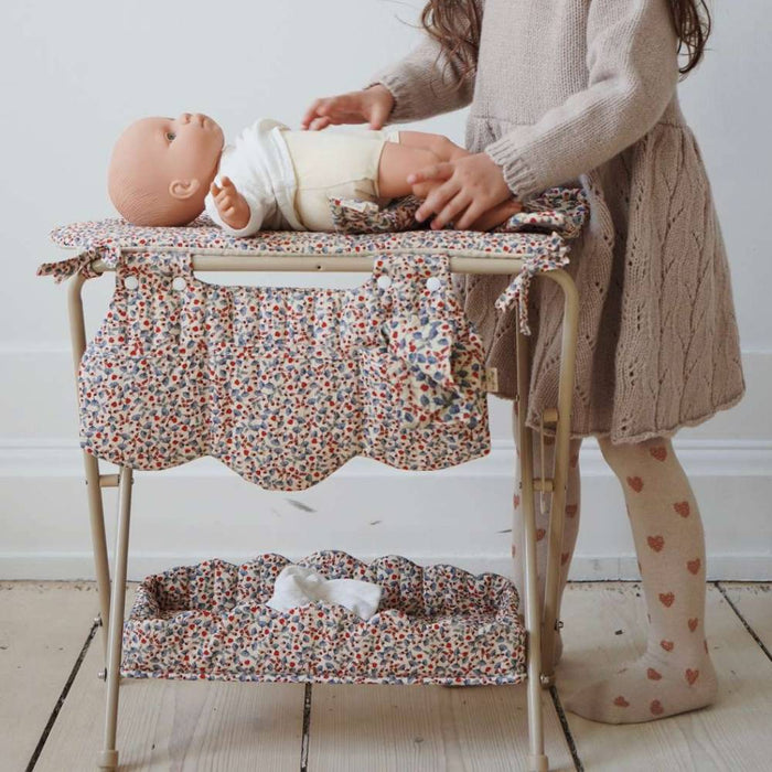 Puppen Wickeltisch Doll Changing Table aus Recycelter Baumwolle