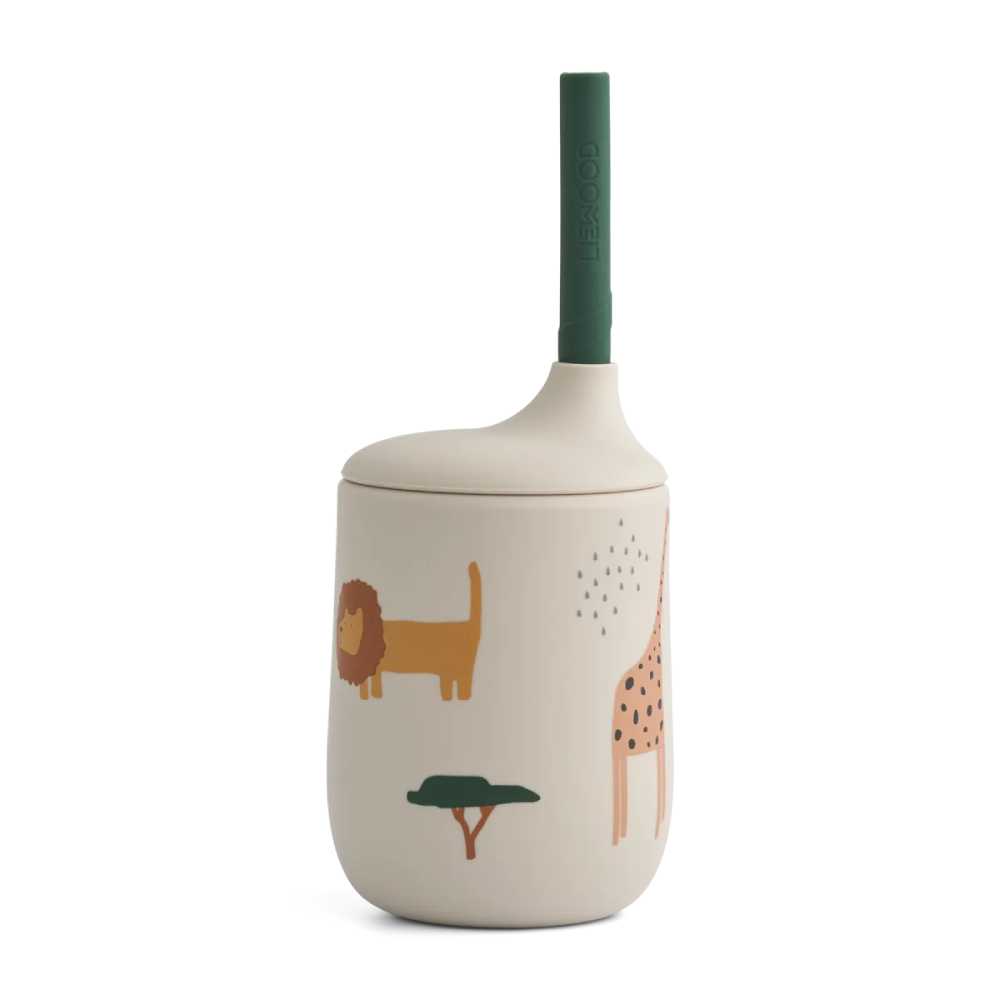 Ellis Sippy Cup - Trinklernbecher mit Strohhalm aus Silikon