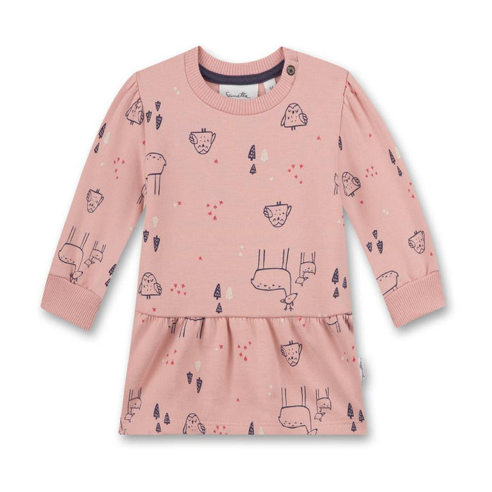 Baby Sweatshirt Kleid mit All-Over-Print aus GOTS Bio-Baumwolle