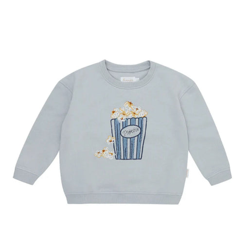 Oversized Sweatshirt Popcorn Light Blue aus 100% Bio - Baumwolle von leevje kaufen - Kleidung, Babykleidung & mehr