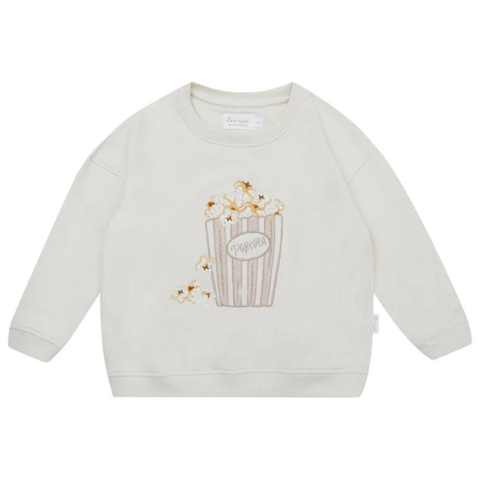 Oversized Sweatshirt Popcorn Rose aus 100% Bio - Baumwolle von leevje kaufen - Kleidung, Babykleidung & mehr