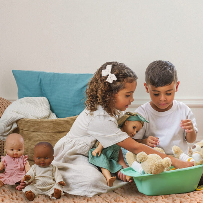 Puppen - Strickstrampler Gr. 28 - 35 cm aus 100 % Bio - Baumwolle von Heless kaufen - Spielzeug, Geschenke, Babykleidung & mehr
