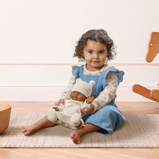 Puppen - Strickstrampler Gr. 28 - 35 cm aus 100 % Bio - Baumwolle von Heless kaufen - Spielzeug, Geschenke, Babykleidung & mehr