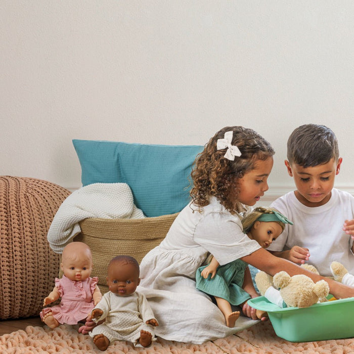 Puppen - Wickelrock mit Rüschen - Top Gr. 28 - 35 cm aus 100 % Bio - Baumwolle von Heless kaufen - Spielzeug, Geschenke, Babykleidung & mehr