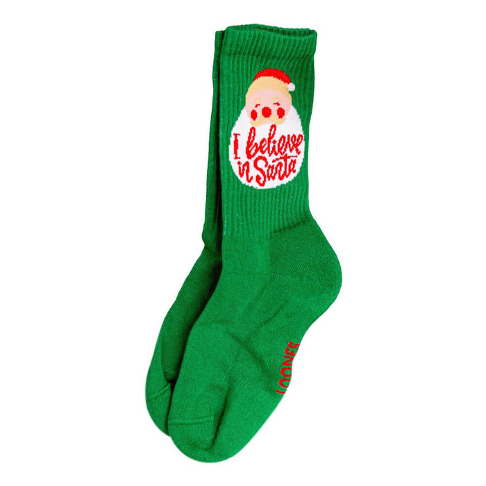 Socken I Believe In Santa KIDS aus Bio - Baumwolle von Loones kaufen - Kleidung, Geschenke, Babykleidung & mehr