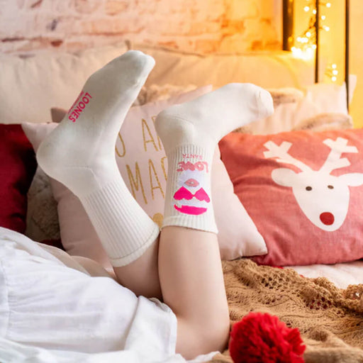 Socken LOVE SANTA aus Bio - Baumwolle von Loones kaufen - Mama, Kleidung, Geschenke, Babykleidung & mehr