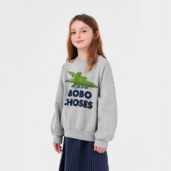 Talking Crocodile Sweatshirt aus Bio - Baumwolle GOTS von Bobo Choses kaufen - Kleidung, Babykleidung & mehr