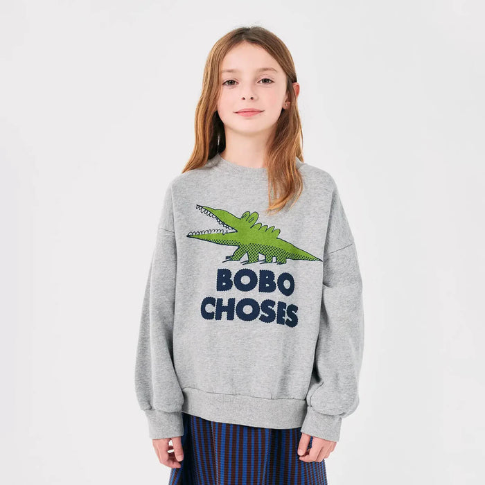 Talking Crocodile Sweatshirt aus Bio - Baumwolle GOTS von Bobo Choses kaufen - Kleidung, Babykleidung & mehr