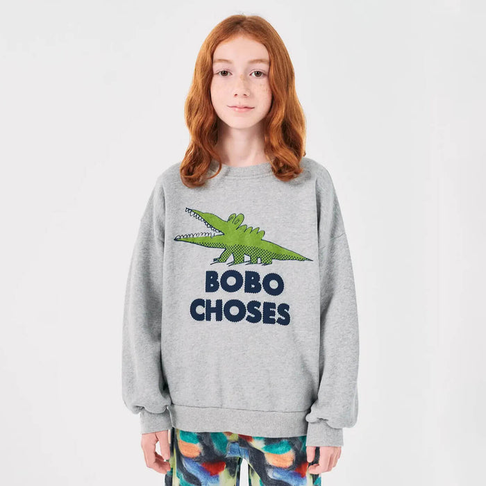 Talking Crocodile Sweatshirt aus Bio - Baumwolle GOTS von Bobo Choses kaufen - Kleidung, Babykleidung & mehr