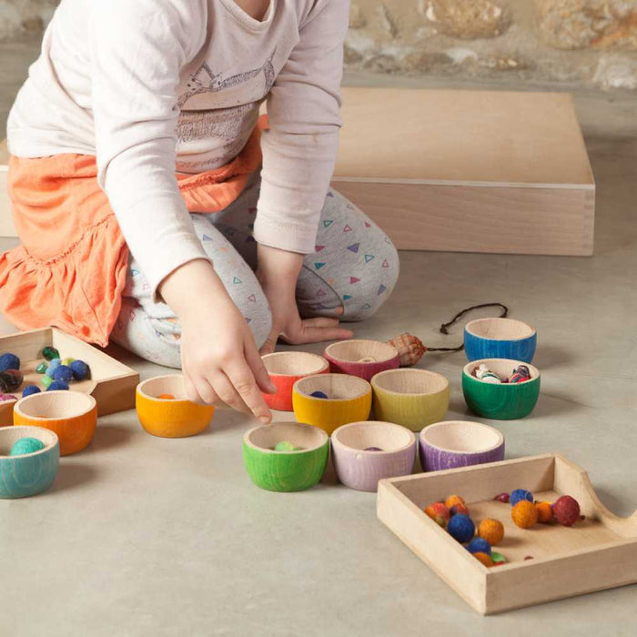 12 Bowls Sortierspielzeug aus nachhaltigem PEFC Holz von Grapat kaufen - Spielzeug, Geschenke, Babykleidung & mehr