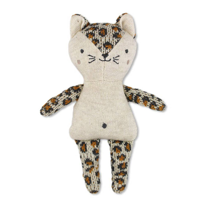 Babyrassel Wildkatze aus Strickstoff Bio-Baumwolle von Ava & Yves kaufen - Baby, Spielzeug, Geschenke, Babykleidung & mehr