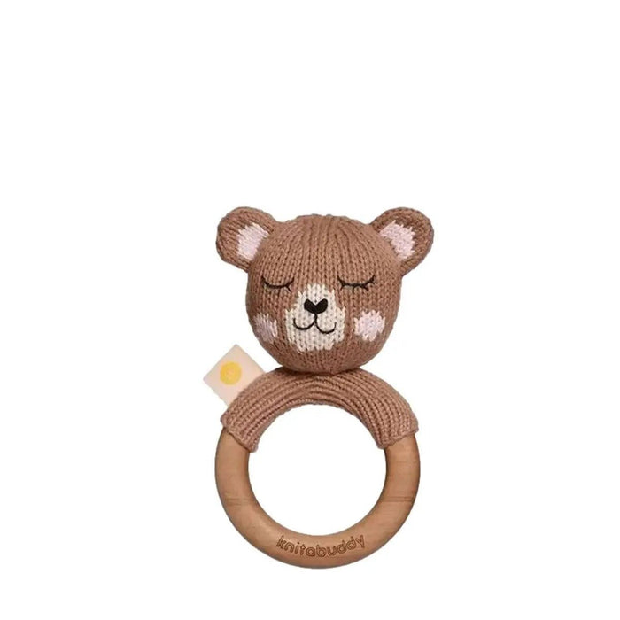 Beißring Marty The Bear Kuscheltier Gestrickt aus Bio-Baumwolle von Knit A Buddy kaufen - Spielzeug, Geschenke, Babykleidung & mehr