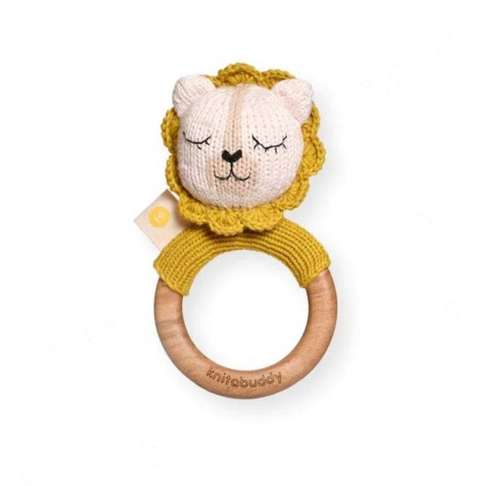 Beißring Zion The Lion Kuscheltier Gestrickt aus Bio-Baumwolle von Knit A Buddy kaufen - Spielzeug, Geschenke, Babykleidung & mehr