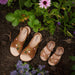 Blooming Clover Scallop Crossover Sandale Uniqua Collection aus Chromfreien Premium Leder von petit nord kaufen - Kleidung, Babykleidung & mehr