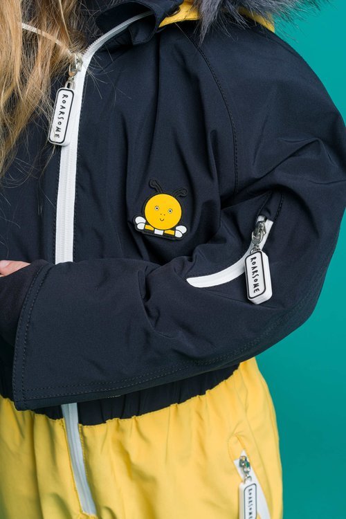 Buzzy the bee - Nachhaltiger Kinder Schneeanzug aus recycelten Flaschen von Dinoski kaufen - Kleidung, Alltagshelfer, Babykleidung & mehr