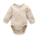 Gerippter Henley Langarm Body GOTS Bio-Baumwolle von Purebaby Organic kaufen - , Babykleidung & mehr