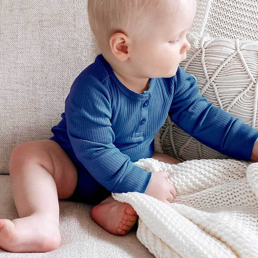 Gerippter Langarm Body GOTS Bio-Baumwolle von Purebaby Organic kaufen - , Babykleidung & mehr