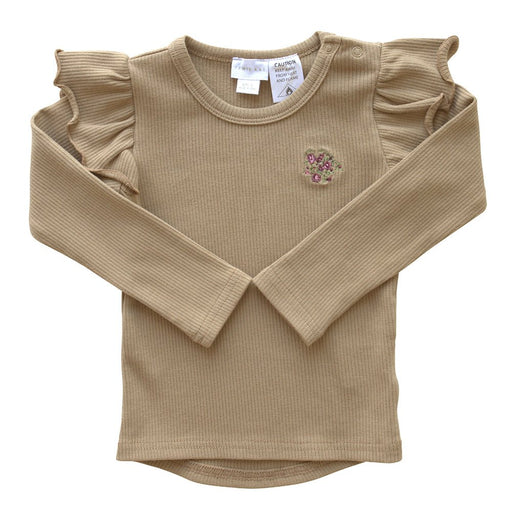 Geripptes Top mit Rüschen aus Bio-Baumwolle - Goldie Kollektion von Jamie Kay kaufen - Kleidung, Babykleidung & mehr