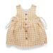 Gingham Button Dress GOTS Bio-Baumwolle Golden Gingham von Purebaby Organic kaufen - Kleidung, Babykleidung & mehr