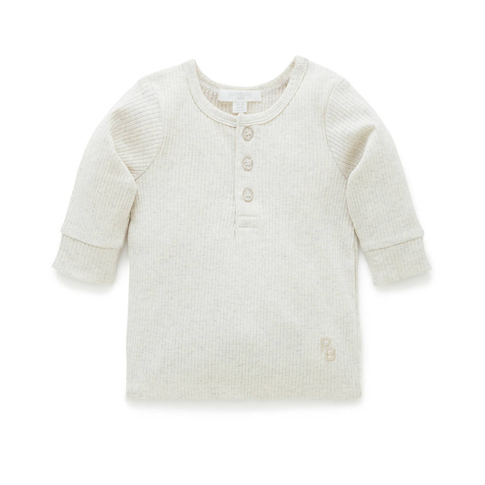 Henley Geripptes Langarm Shirt GOTS Bio-Baumwolle von Purebaby Organic kaufen - , Babykleidung & mehr