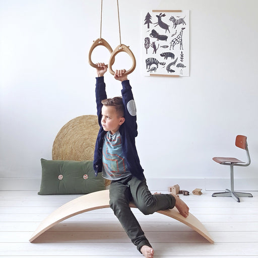 Holz Gym Ringe Eiche natur Raumhöhe:2.0-2.8m von Lillagunga kaufen - Spielzeug, Kinderzimmer, Geschenke, Babykleidung & mehr