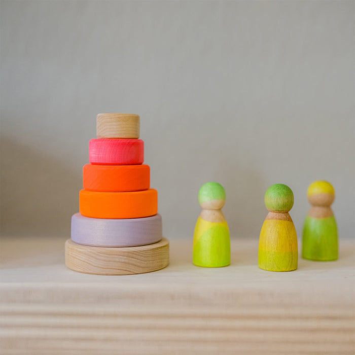 Kleiner Scheibenturm Neon aus Holz von Grimm´s kaufen - Spielzeug, Geschenke, Babykleidung & mehr