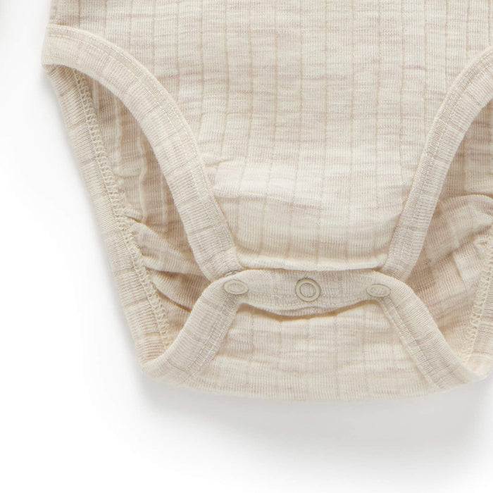 Langarm Body Gerippt aus 100% Merinowolle von Purebaby Organic kaufen - Kleidung, Babykleidung & mehr