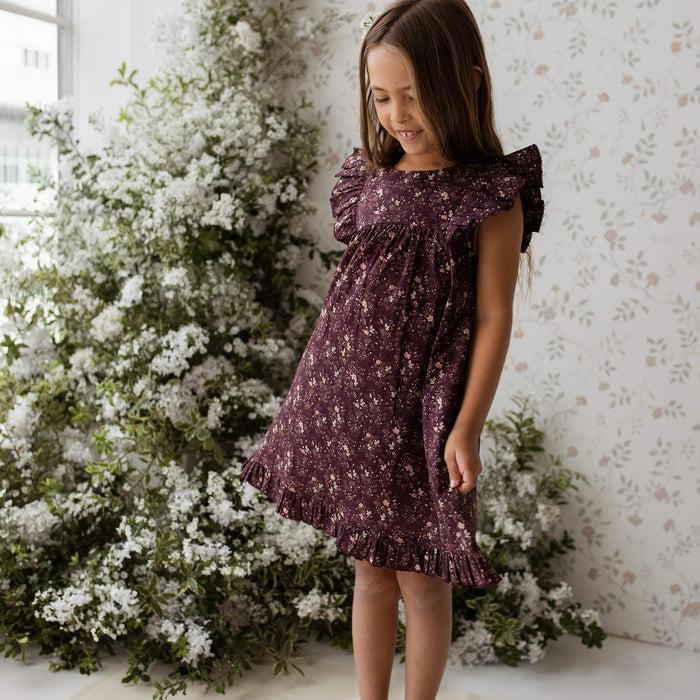 Juliette Dress aus 100% Bio-Baumwolle -  Luna Floral Kollektion