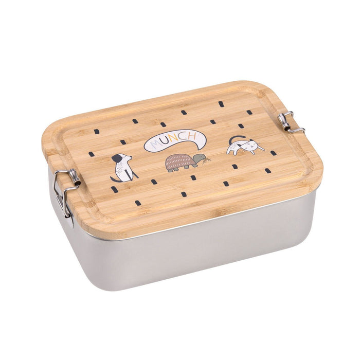 Lunchbox - Brotdose Edelstahl mit Bambus Deckel von Lässig kaufen - Alltagshelfer, Babykleidung & mehr