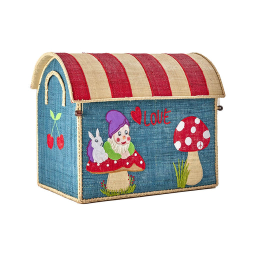 Medium Gnome Raffia Toy Basket Love Theme Print - Aufbewahrungskorb von Rice kaufen - Spielzeug, Kinderzimmer, Babykleidung & mehr