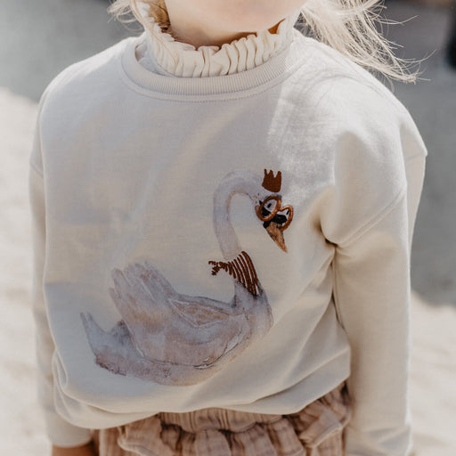 Oversized Sweatshirt Swan aus 100% Bio-Baumwolle von leevje kaufen - Kleidung, Babykleidung & mehr