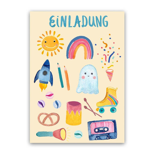 Postkarte Einladung "Schöne Sachen!" von Frau Ottilie kaufen - Kinderzimmer, Babykleidung & mehr