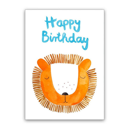 Postkarte Happy Birthday mit Löwe von Frau Ottilie kaufen - Spielzeug, Alltagshelfer, Geschenke, Kinderzimmer, Babykleidung & mehr