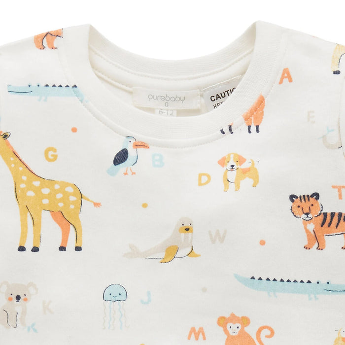 Pyjama Kurz GOTS Bio-Baumwolle Menagerie von Purebaby Organic kaufen - , Babykleidung & mehr