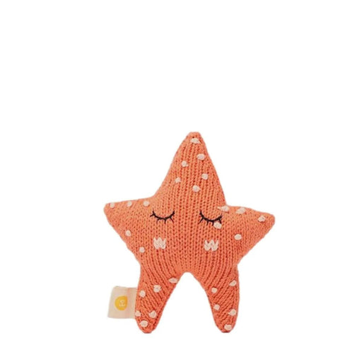 Rassel Peach The Starfish Kuscheltier Gestrickt aus Bio-Baumwolle von Knit A Buddy kaufen - Spielzeug, Geschenke, Babykleidung & mehr