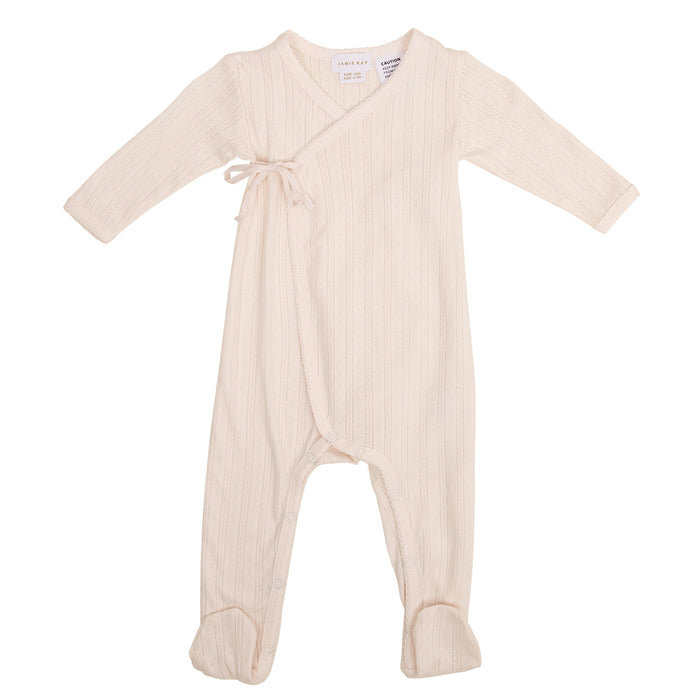 Organic Cotton Pointelle Wrap Onepiece 100% Bio-Baumwolle - In the Meadow