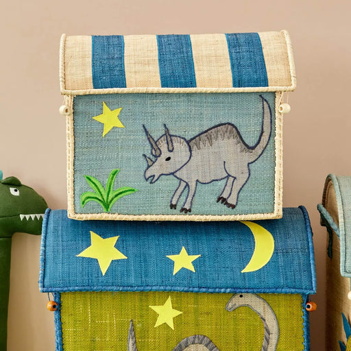 Small Dino Raffia Toy Basket Dinosaur Print - Aufbewahrungskorb von Rice kaufen - Spielzeug, Kinderzimmer, Babykleidung & mehr