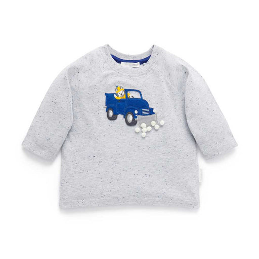 Snow Plow Tee - Langarm Shirt mit Application aus 100% Bio Baumwolle GOTS von Purebaby Organic kaufen - Kleidung, Babykleidung & mehr