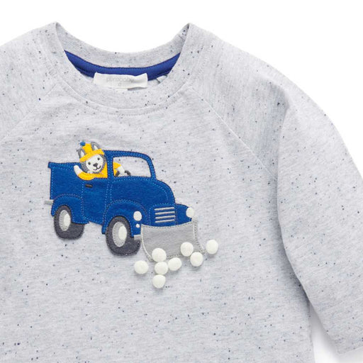 Snow Plow Tee - Langarm Shirt mit Application aus 100% Bio Baumwolle GOTS von Purebaby Organic kaufen - Kleidung, Babykleidung & mehr