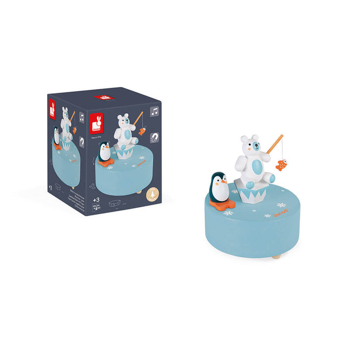 Spieldose Eisbär mit Pinguin