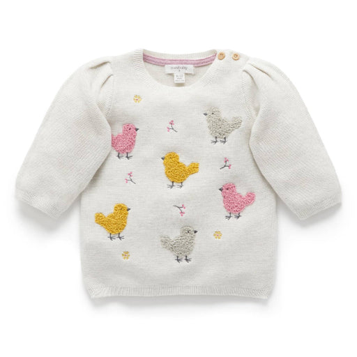Strickpullover Fluffy Bird aus weicher Bio-Baumwolle von Purebaby Organic kaufen - Kleidung, Babykleidung & mehr